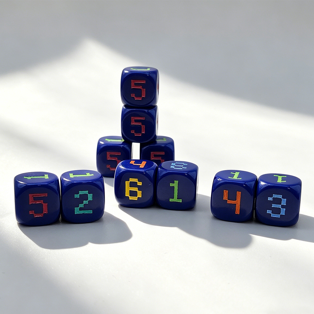 Game Token Counter - 10 sztuk 14mm sześciościenne kostki do