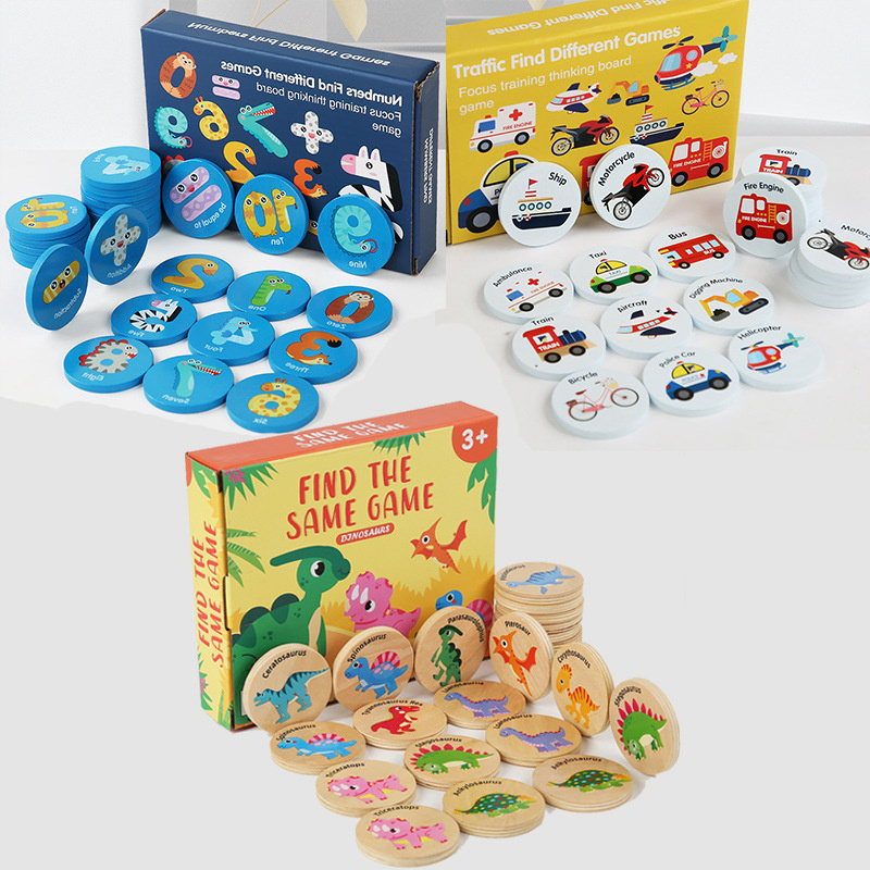 Board Game Word - Drewniana edukacyjna gra pamięciowa dla dzieci,