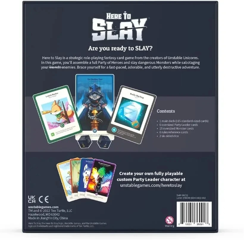 Here to Slay - Gra Podstawowa  – Board Game Here To Slay recenzja i cena