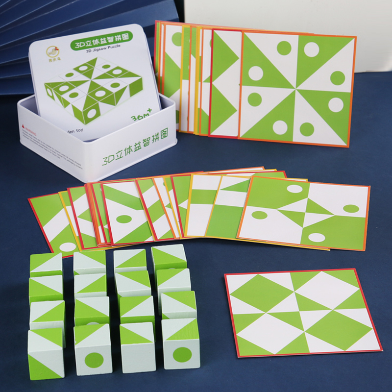 Drewniane puzzle 3D gra kształ – Board Game Idea recenzja i cena